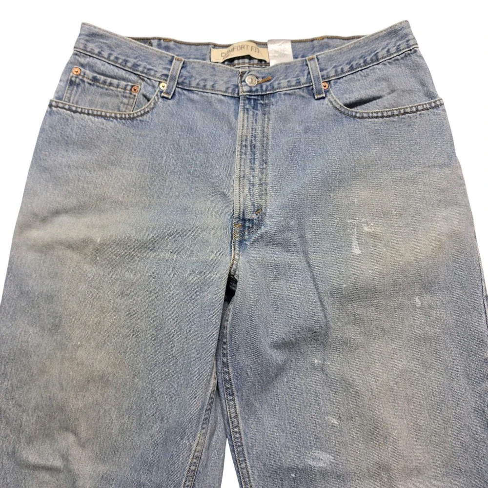 Grunge Skate Distressed Comfort Fit Jeans Mens 38x34 Light Wash Levi's 560